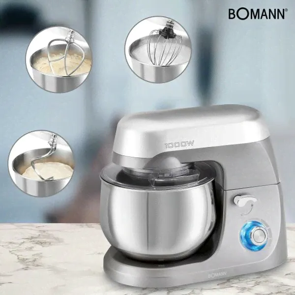 Bomann Кухонный комбайн Bomann KM 6009 CB серый миксеры и блендеры-1