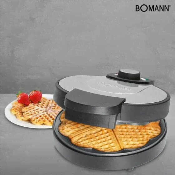 Вафельница Bomann WA 1365 CB Чёрный Серый 1000 W
